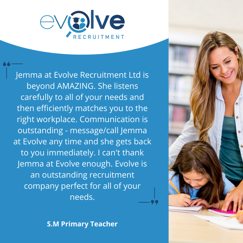 Find out how Evolve can help you. Go to:

evolve-ed.co.uk

#TeachingCareers #JobSearch #EvolveRecruitment