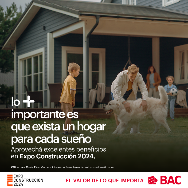BACCostaRica's tweet photo. Porque entendemos que querés cumplir metas y crecer en familia. Encontrá tu casa o lote para construir en Expo Construcción 2024, en el Centro de Eventos Pedregal.
Hasta 7 años tasa fija
Reintegro de avalúo
Beneficios con Fideicomisos
6 meses de seguro de vivienda GRATIS