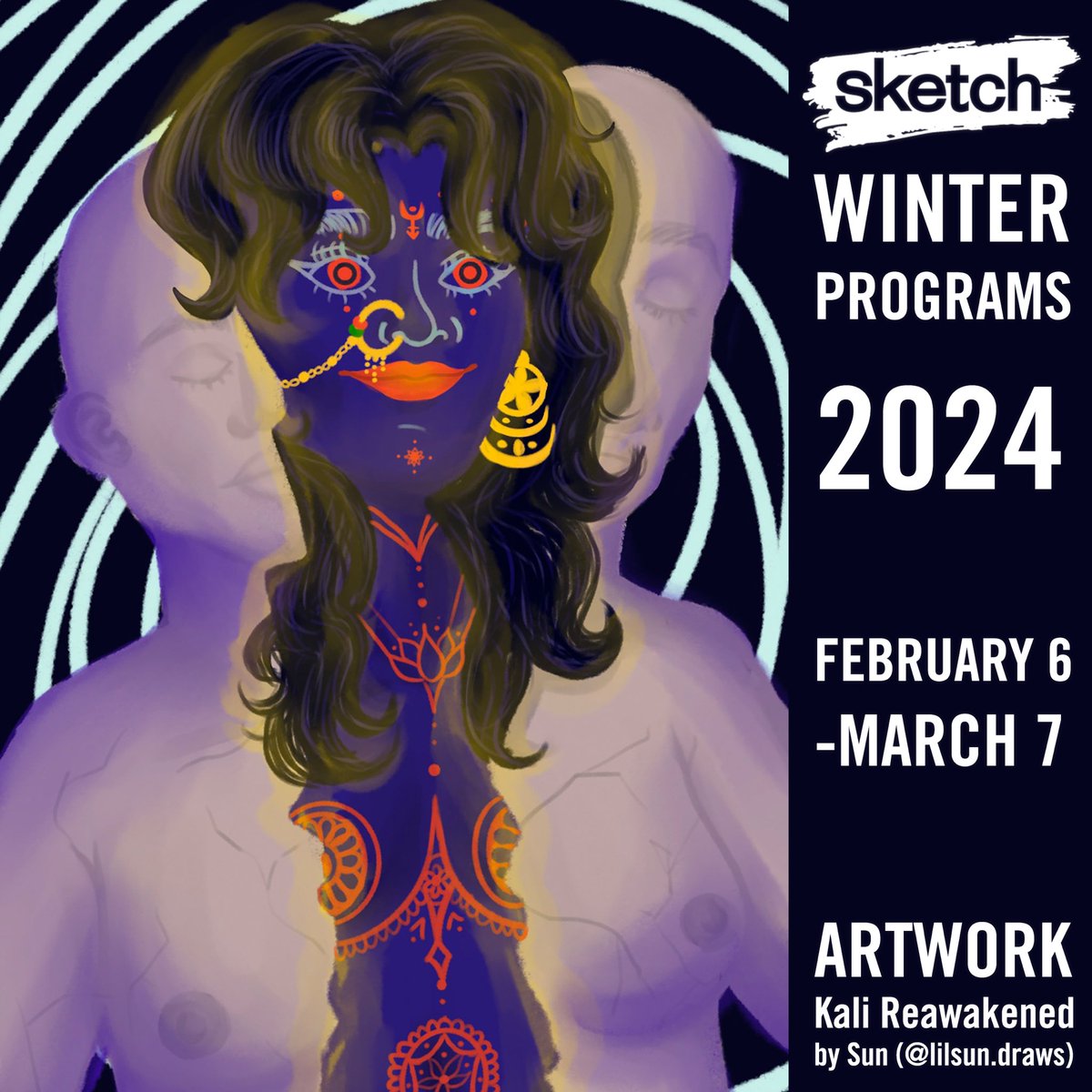• IT’S HERE - Winter 2024 programming!

✨🖌️🏺🍲💵🎤💃🏽📖✨

Winter programs will run February 6-March 7! All the program offers will be posted here each day this week - stay tuned!

Artwork: Kali Reawakened by Sun - lilsun.draws (on IG).