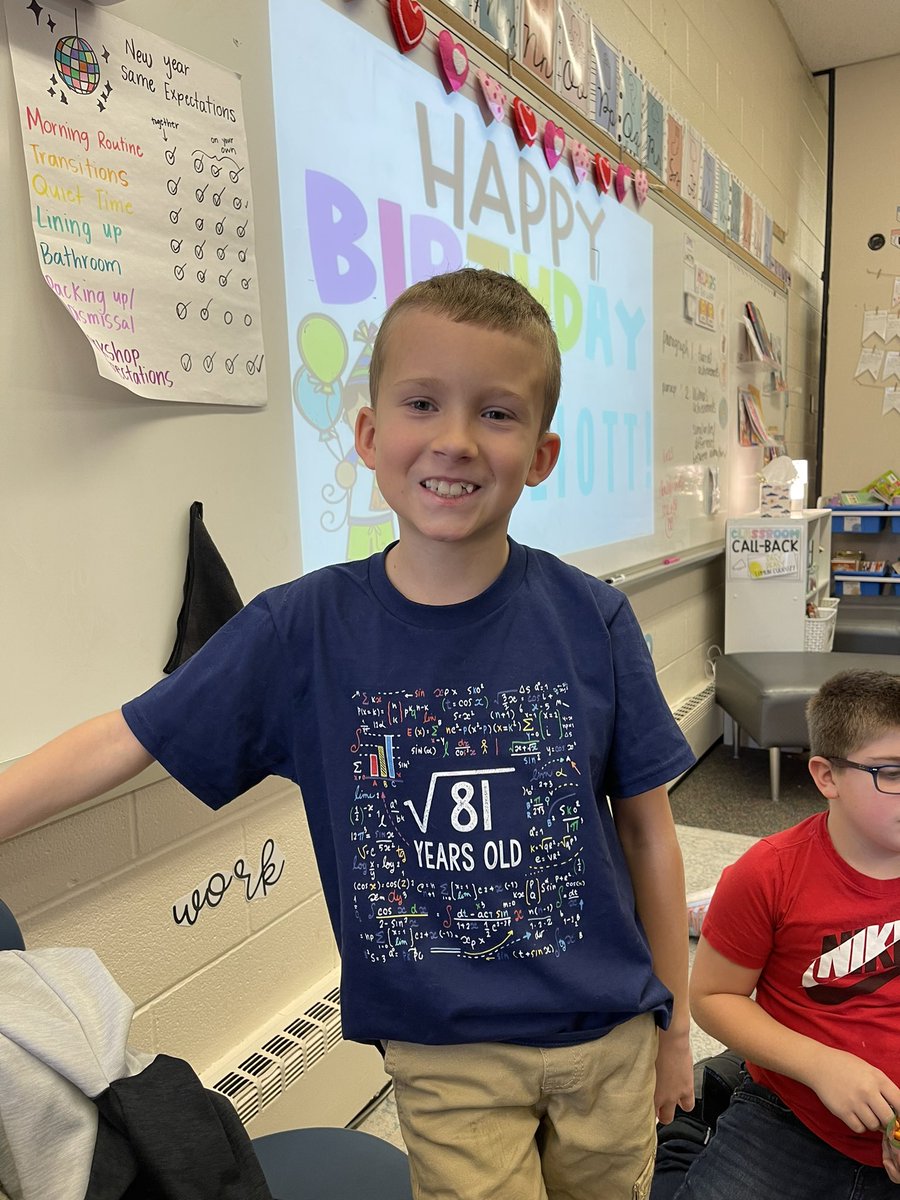MissSadlik's tweet photo. Can you guess how old our Elliott is today? I love this shirt! https://t.co/c3JuVHWqA0