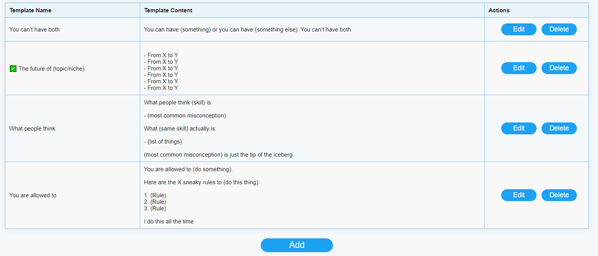 Harshilmevasa's tweet photo. Have you ever used any template to tweet? #indiehackers #buildinpublic https://t.co/F1pe9ISd2f
