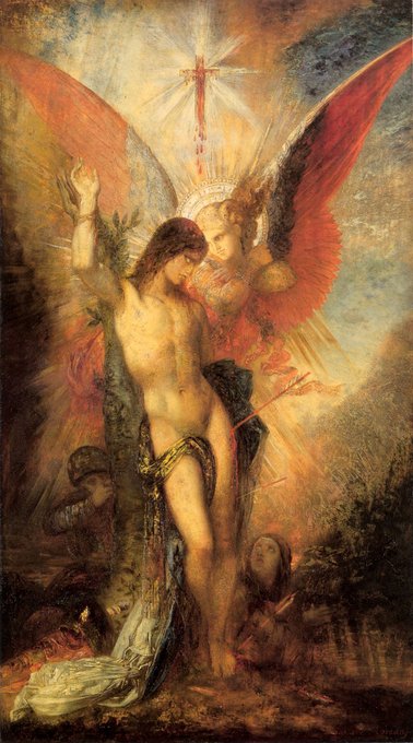 St. Sebastian and the Angel, 1876 #Gustavemoreau