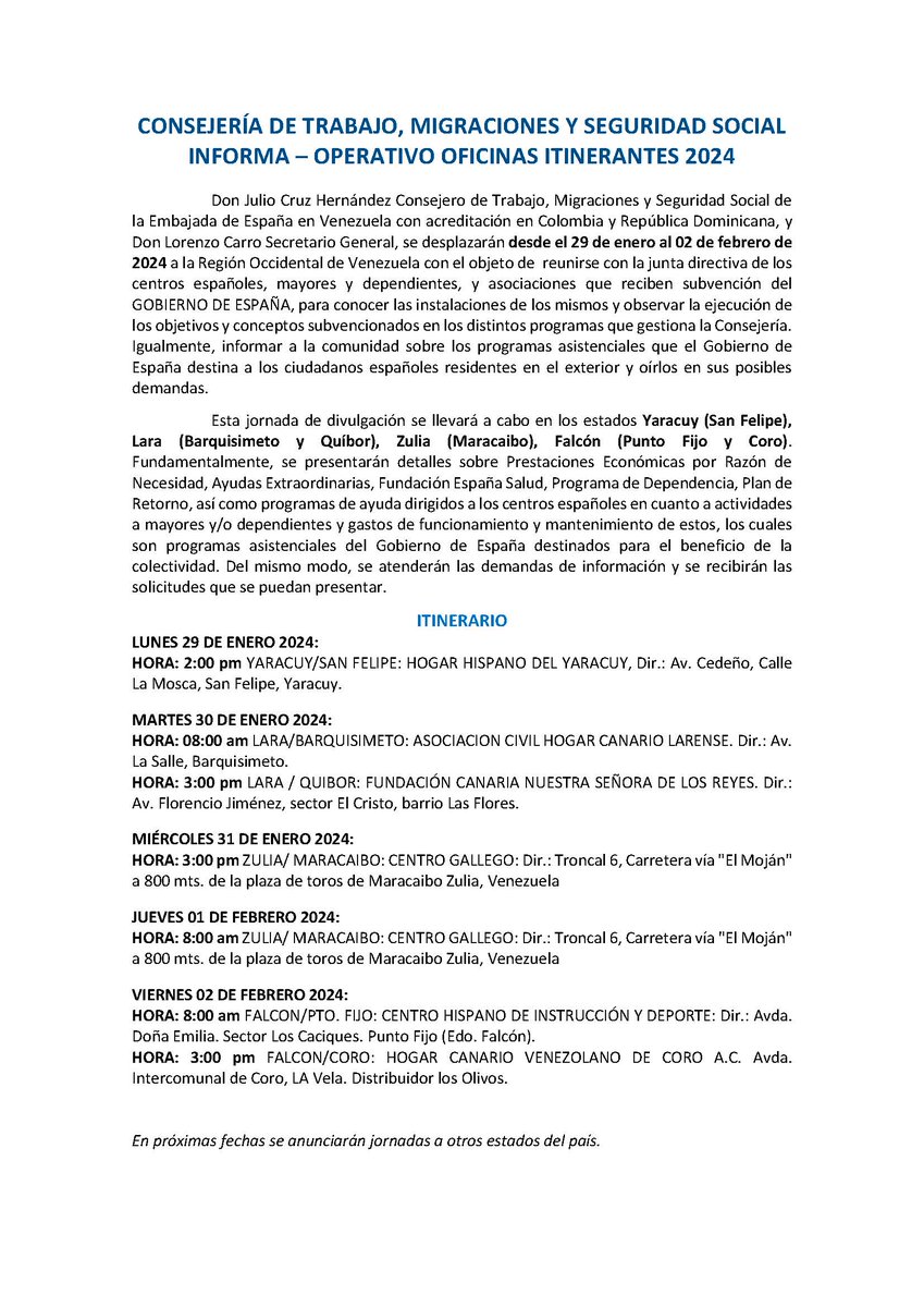 Consulado General de España en Caracas (@consespcaracas) on Twitter photo 