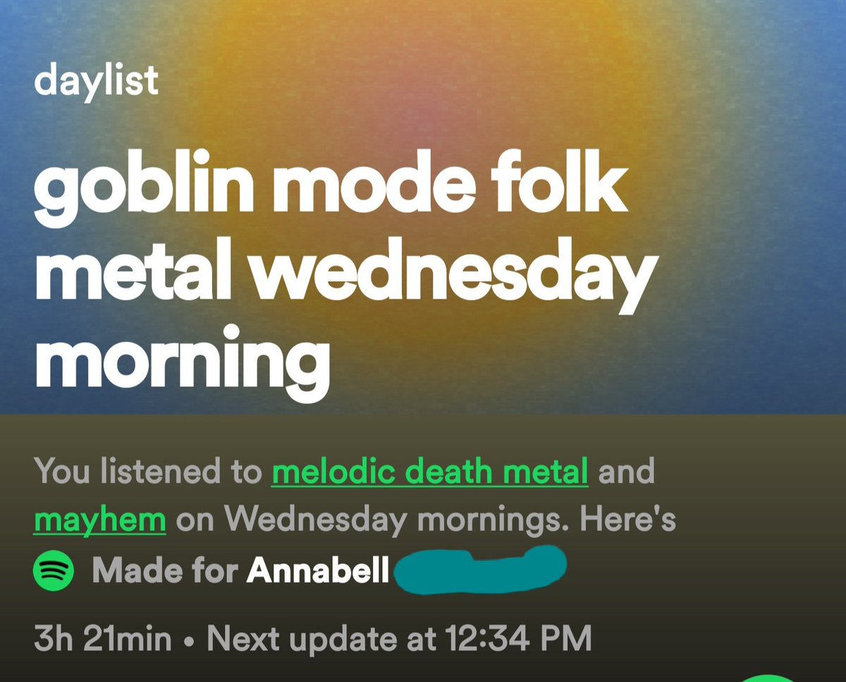 Thanks Spotify? Interesting playlist name