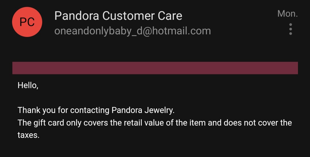 youaretood2's tweet photo. @PANDORA_NA not only did you mess up with my warranty by not giving my ring back you won't give me a full credit for what I paid for it. Very disappointing. https://t.co/B89I1gMHZI