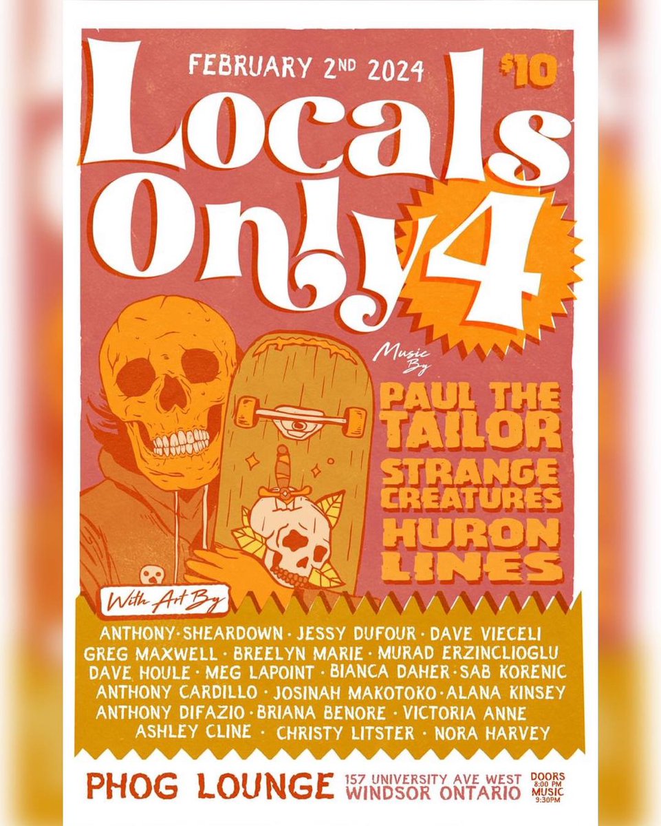 Huron Lines (@huronlines) on Twitter photo Excited to be headlining the kickoff party for the collaborative art show "Locals Only 4" coming up on Feb 2nd <a href="/PhogLounge/">Phog Lounge</a> - come out and support your local arts community! We play at 11:30pm! $10 / 19+ Poster by Greg Maxwell. #YQG #supportlocal #canadianmusic #windsorontario Excited to be headlining the kickoff party for the collaborative art show "Locals Only 4" coming up on Feb 2nd <a href="/PhogLounge/">Phog Lounge</a> - come out and support your local arts community! We play at 11:30pm! $10 / 19+ Poster by Greg Maxwell. #YQG #supportlocal #canadianmusic #windsorontario