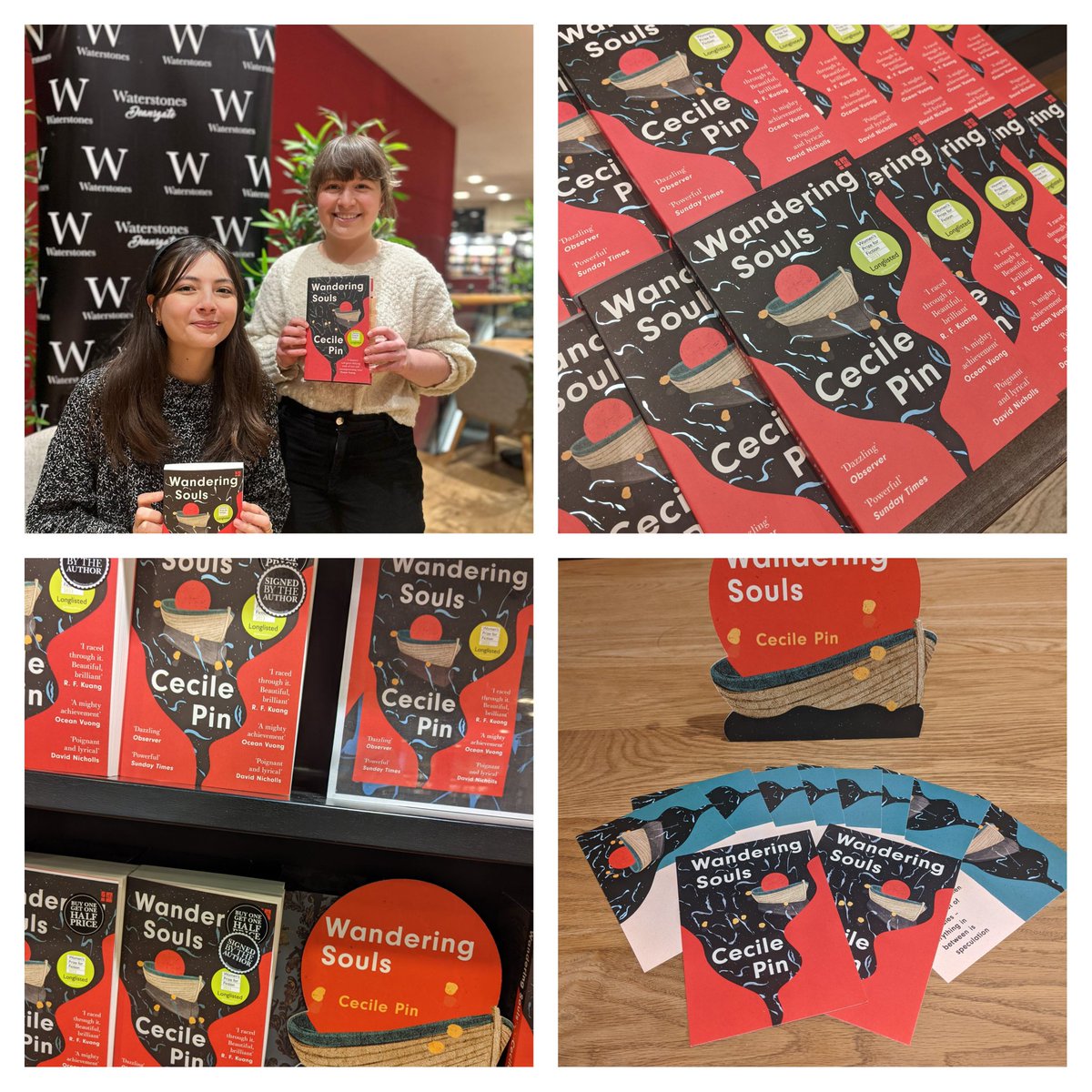 Thank you to everyone who came to our event last night with the wonderful Cecile Pin! Cecile kindly signed our stock of #WanderingSouls, so if you couldn't come along, don't worry! ✍🏼 Plus it's Book of the Month so you get a free hot drink from our café if you buy a copy ☕😘