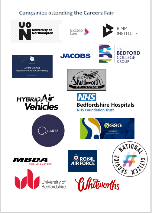 We have lots of amazing companies attending our career fair which is taking place tomorrow from 5.30-7.00pm. The Fair is open to year 9, 11 and sixth form students and their parents, and is in the Drama Hall #careersfair #GCSEoptions