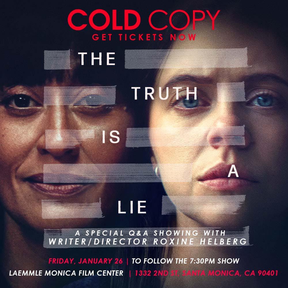 roxinehelberg's tweet photo. Join us this Friday at 7:30 for a q&amp;a with the great @jenelleriley at @laemmle Santa Monica! https://t.co/1sv8fAIXEQ