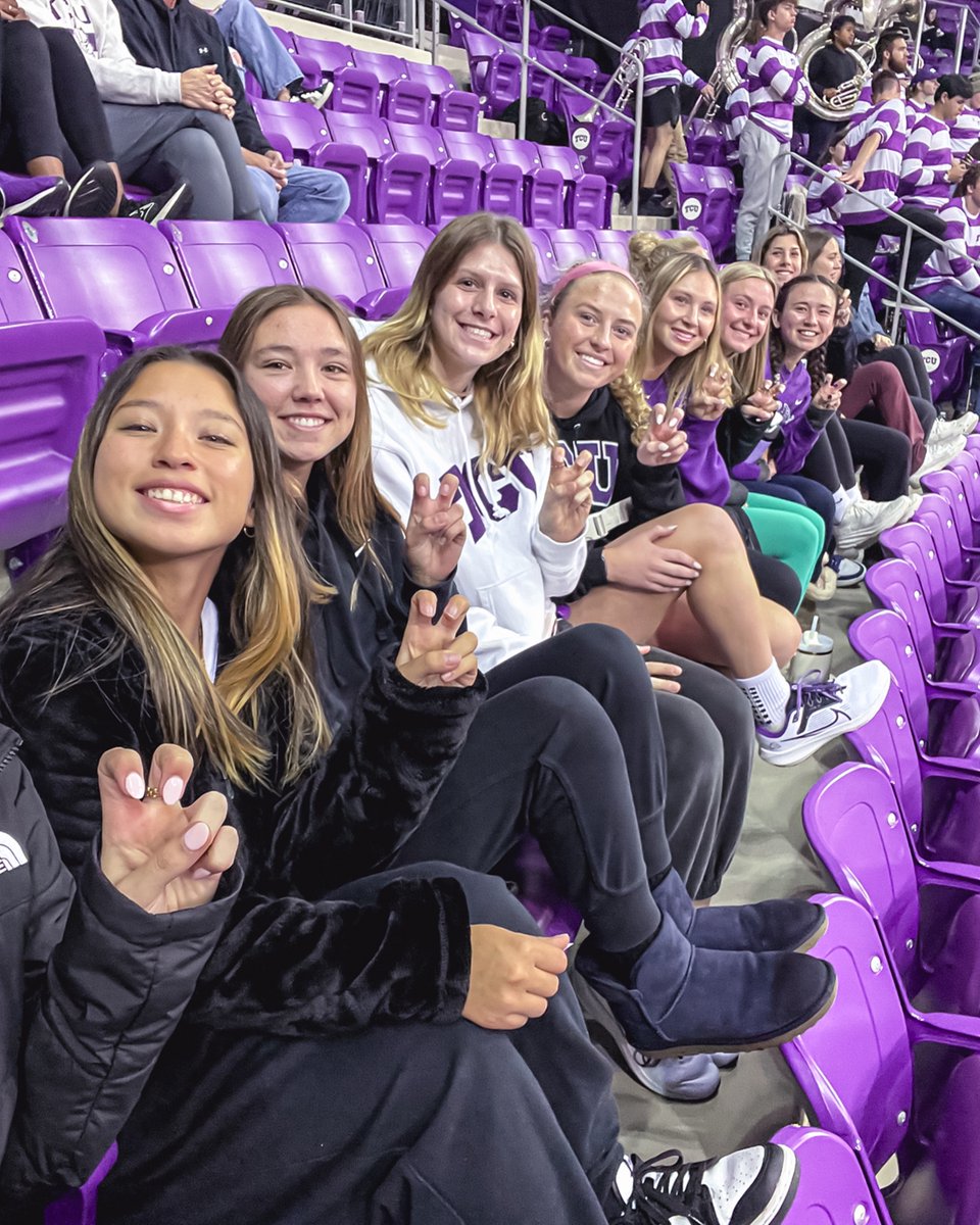 When you play TCU, you play our whole family 🫶

Thank y'all for showing up and supporting our girls after a roller coaster of a week

#GoFrogs