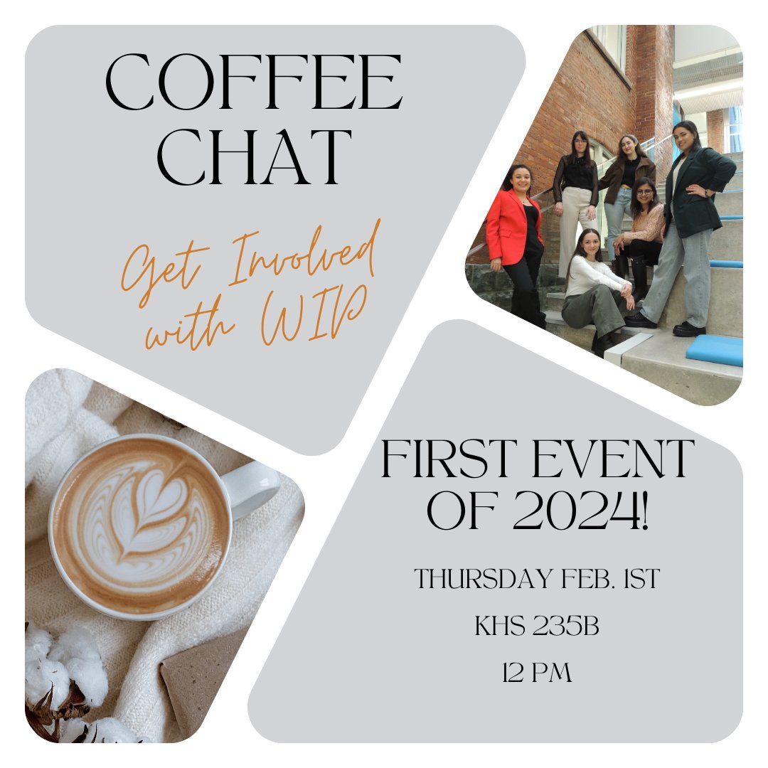 A new year means more coffee chats from WiP! 

Join us Thursday February 1st at noon for the first coffee chat of the year!

Feel free to drop by KHS 235B anytime from 12 to 1:30 pm for a chat, 🍪 &amp; ☕️!!

#womeninphysics #torontometropolitonuniversity #physics #womeninstem