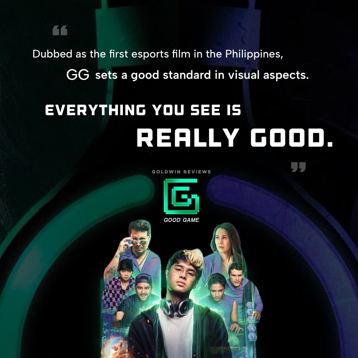 “Dubbed as the first esports film in the Philippines, 𝘎𝘎 sets a good standard in visual aspects. Everything you see is really good.”

Read full movie review here: goldwinreviews.com/post/good-game

#GGTheMovie #DonnyPangilinan #GoodGameTheMovie #GGTheMovieNowShowing