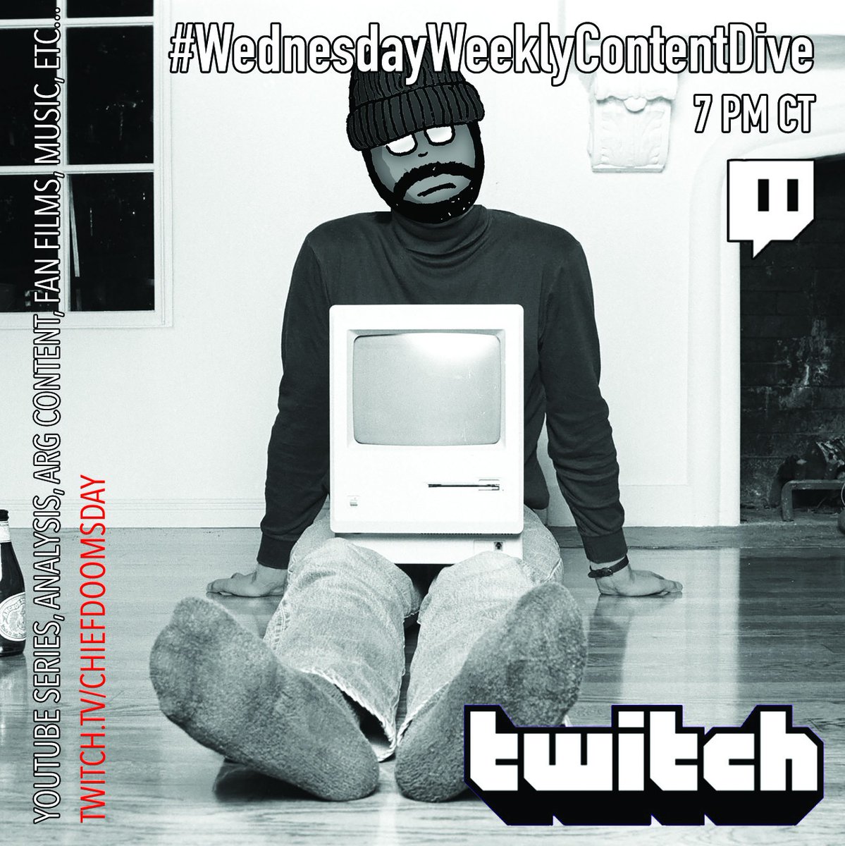 for tonight's #WednesdayWeeklyContentDive live from <a href="/twitch/">Twitch</a> at 7 PM CT, we will once again return to the realms of YouTube Fiends Anonymous ™.. tune in and find out what we'll discover!
L I N K --> twitch.tv/chiefdoomsday