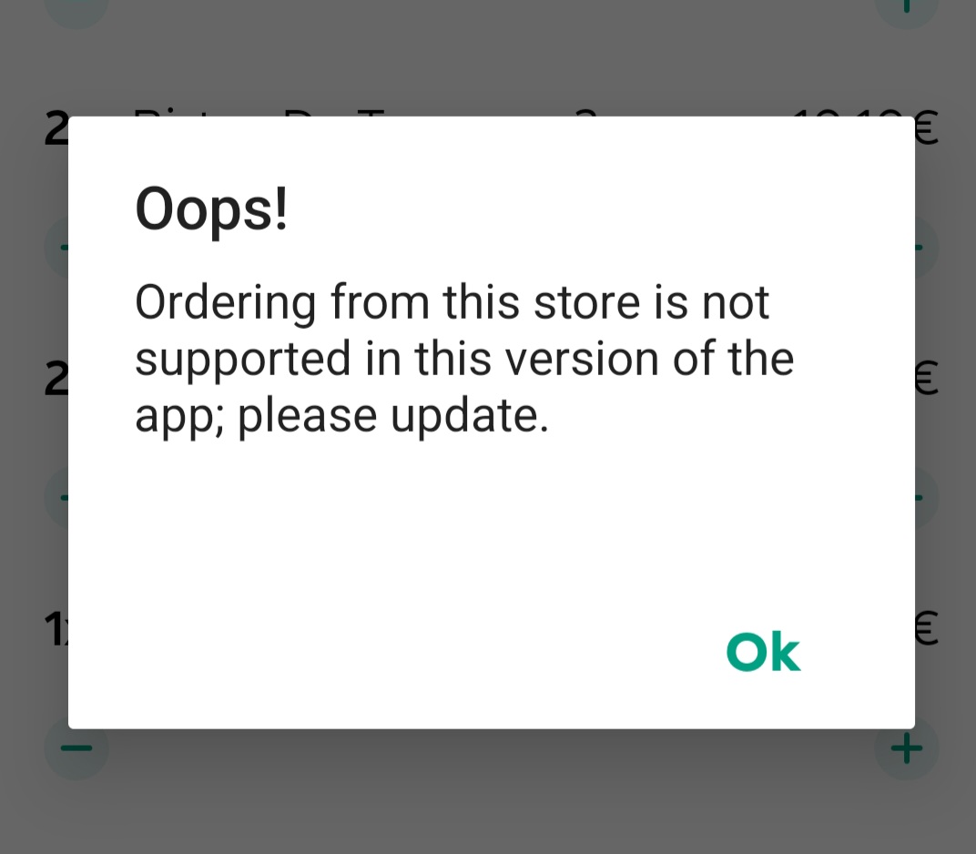 rogercaleya's tweet photo. @glovo parece que hay un error en la app. Ya actualicé, y sigue apareciendo (y no encontré otro canal para reportar incidencias) https://t.co/7otB9fhxIG