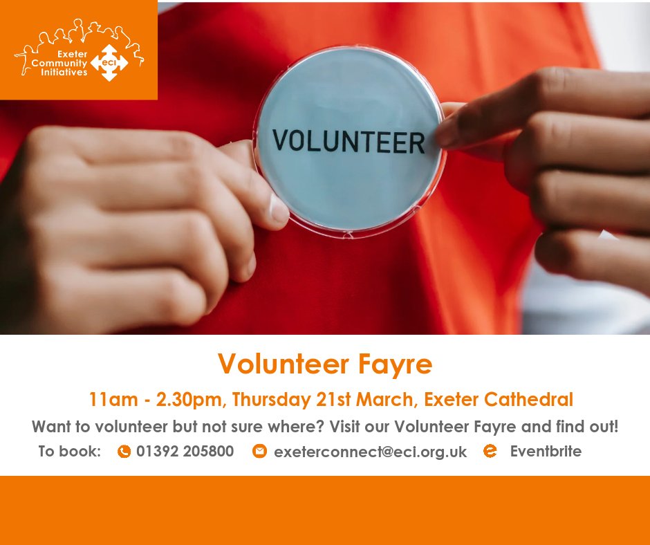 Hurry, there's only 2 days left to register your interest to exhibit at this year’s #VolunteerFayre on Thurs, 21st March. If you're an organisation looking for volunteers, register your interest by Fri, 26th of Jan at forms.office.com/e/vme0zqYFrs #volunteerfair