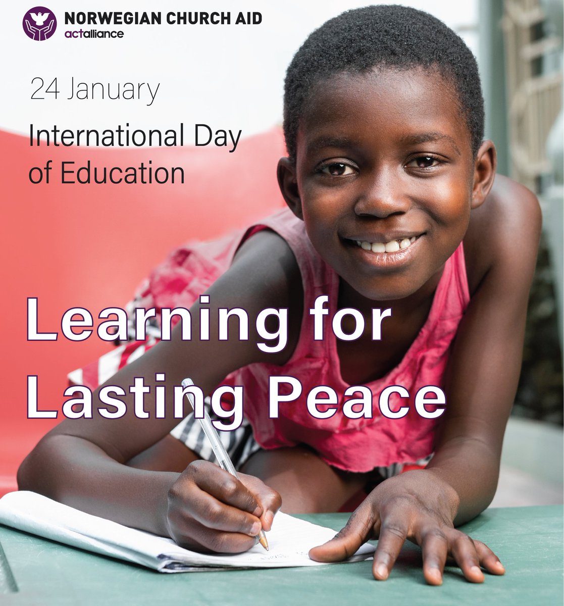 Education should be at the centre of our efforts to achieve and maintain #Peace because what we learn affects how we view the world and treat others. Happy #InternationalEducationDay