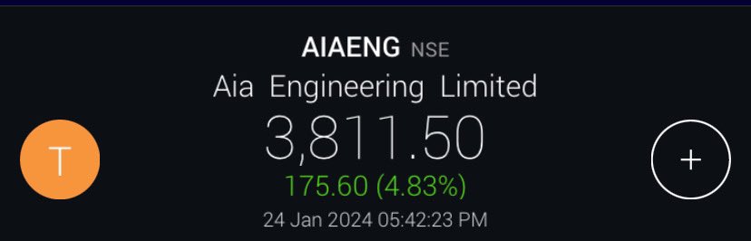 ThetaVegaCap's tweet image. #AIAEngineering 
#ConsistentCompounder 

✅Company is growing at Rapid Pace 

✅EBIDTA Margins are between 20-25%

✅Low Float . Owned by Big Guys only

✅Technically Breakout 

We are Holding this gem 

Buy Winners