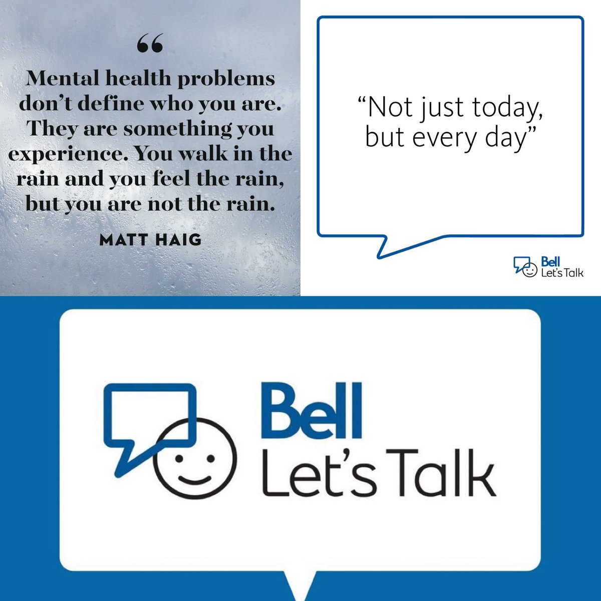 Be there for someone. 
#BellLetsTalk #BellCause #MentalHealthMatters #January24