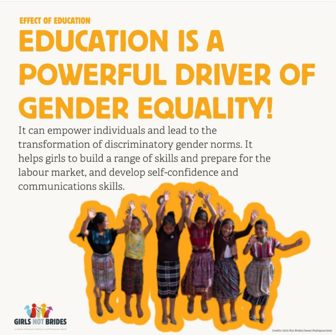 On the #EducationDay, we affirm our commitment to providing access to education to those with no hope of attaining education, esp girls. Education empowers and transforms lives, prevents child marriage & promotes gender equality. @GirlsNotBrides @GNB_Uganda @K_B_Foundation