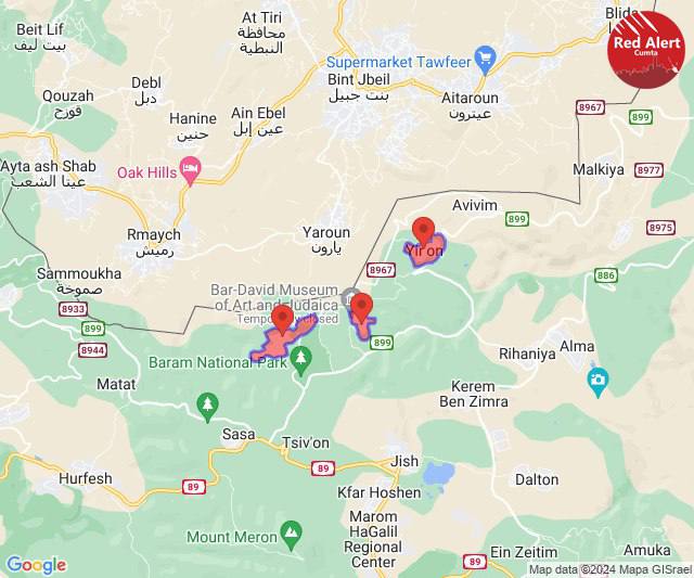 🚨 Missile sirens ring in “Yiron” and other settlements in northern occupied Palestine.