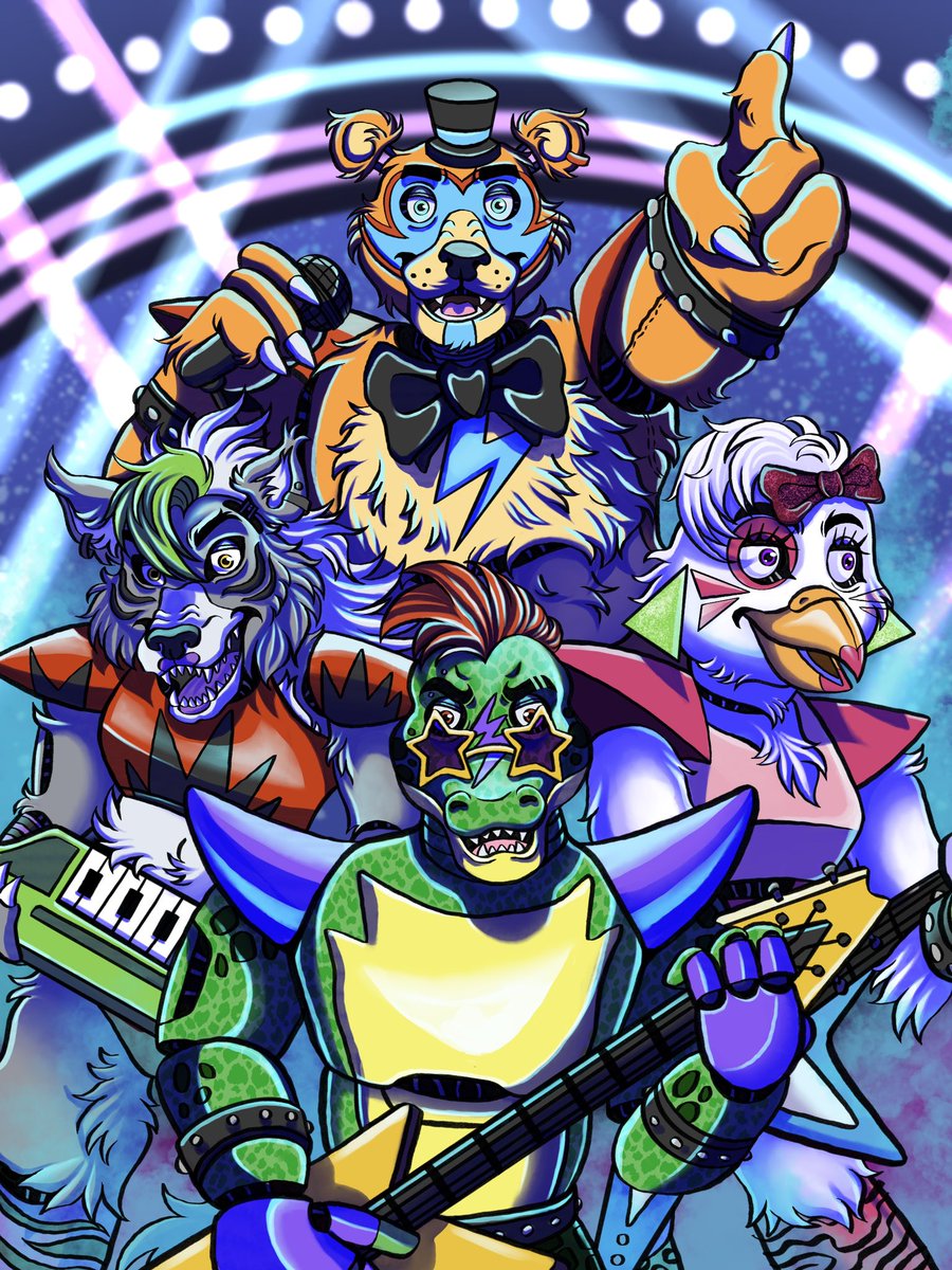 Finished Glamrock animatronics, I Love them! Freddy and Monty are my favorites.