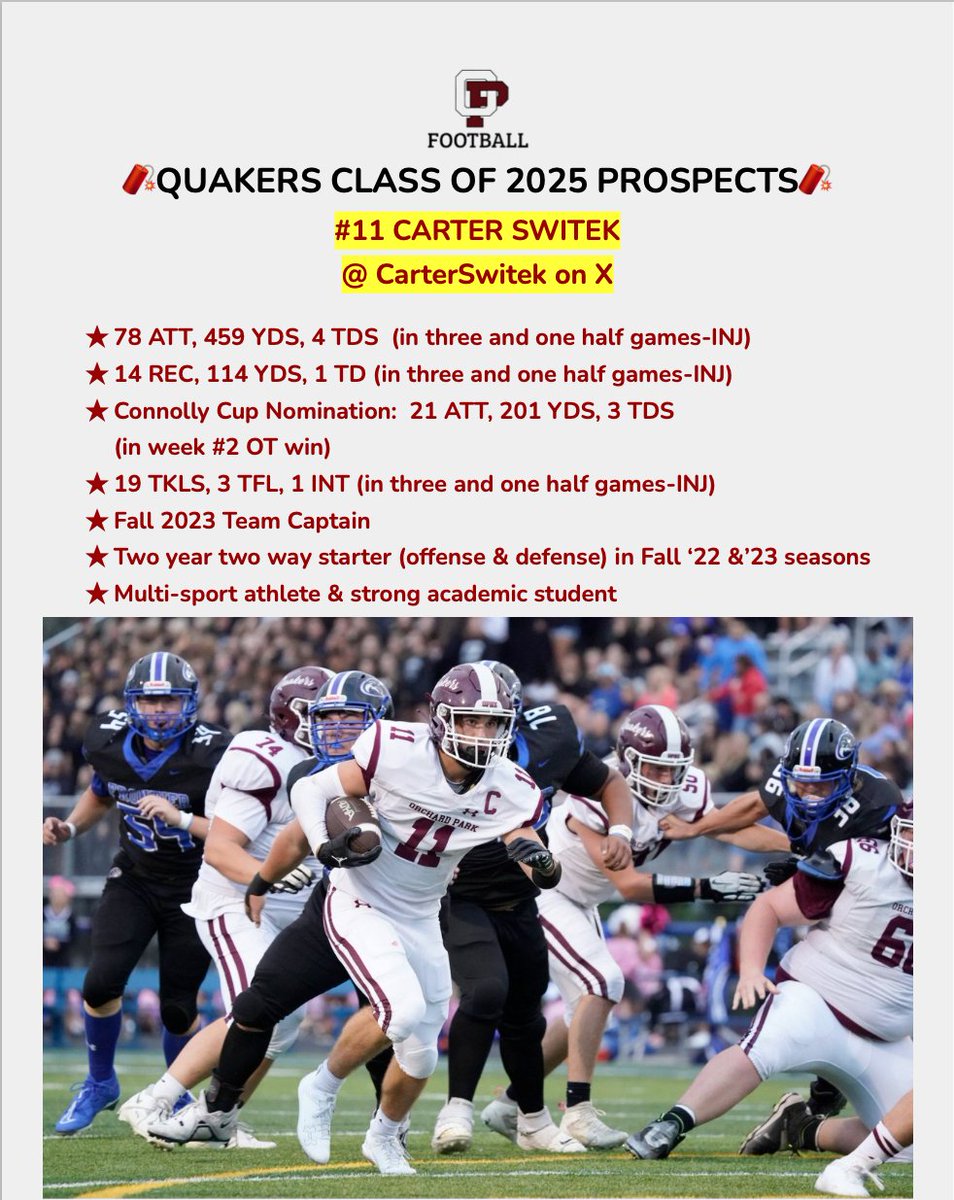 Orchard Park Quakers Football tweet media