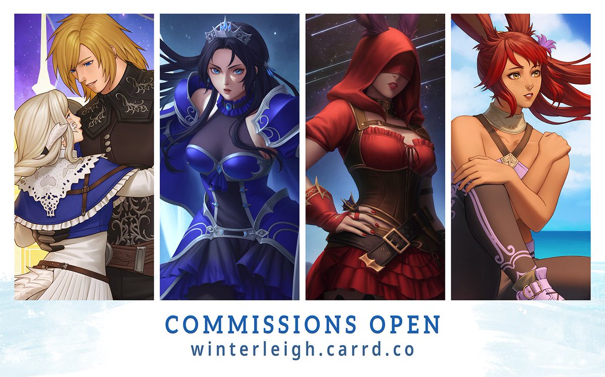 [RTs appreciated] Comms and waitlist open! ✨ FCFS this time, will close once I get enough requests Form, samples and prices on my commission tab: winterleigh.carrd.co