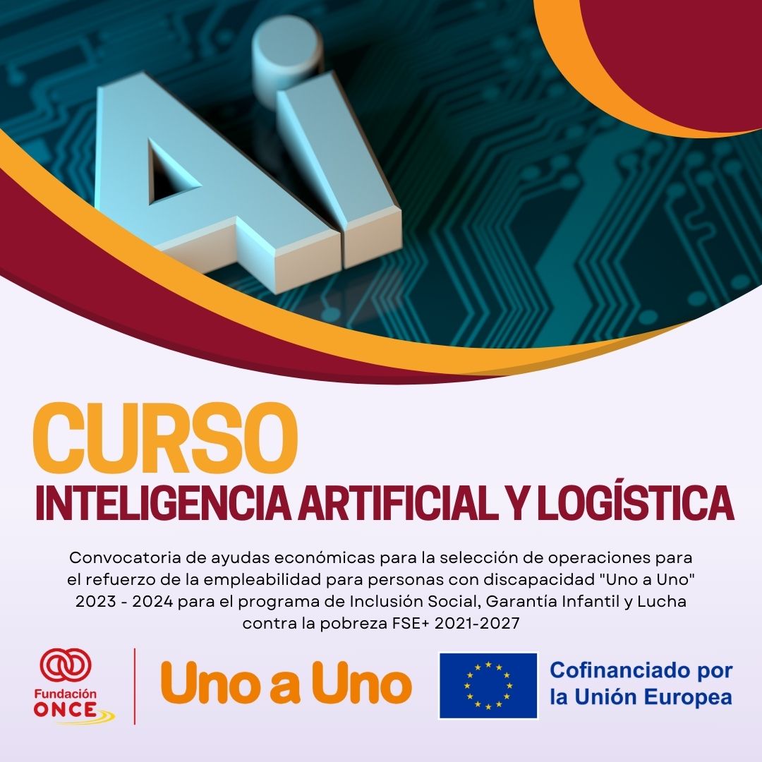 Curso de Inteligencia Artificial y Logística diseñado para capacitar a las personas para la inclusión laboral y se hará realidad gracias a la <a href="/Fundacion_ONCE/">Fundación ONCE</a> 
Solicita información en el formulario que encontrarás en este enlace 👇👇
docs.google.com/forms/d/e/1FAI…