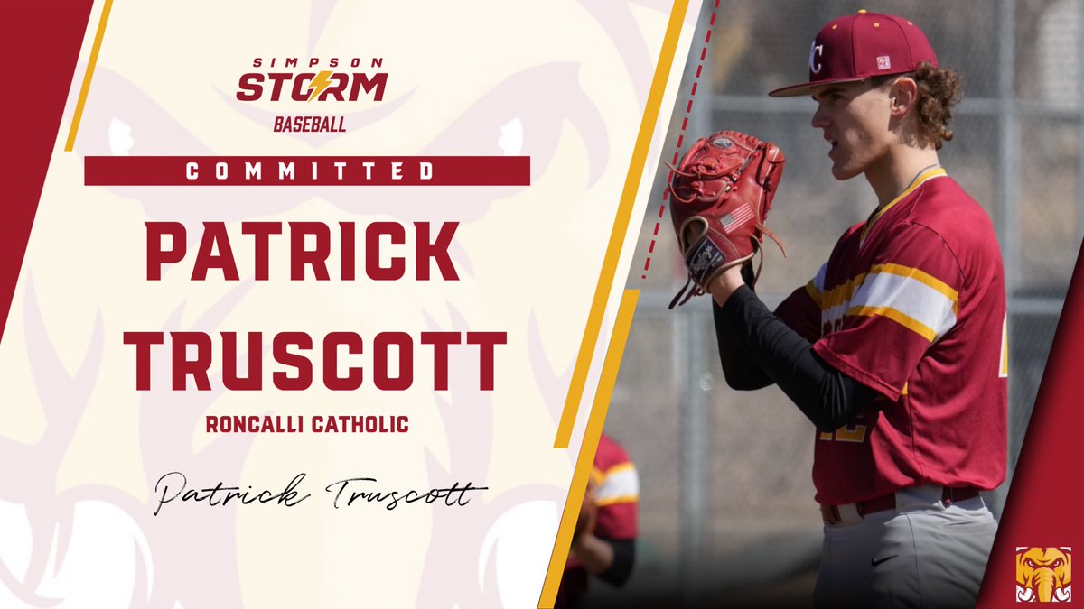 Patrick Truscott (@patricktruscot3) on Twitter photo I am excited to announce my commitment to Simpson College to continue my academic and athletic career. I would like to thank God, my parents, family, friends, and all of my coaches for everything they’ve done for me. <a href="/StormBaseballSC/">Simpson Baseball</a> <a href="/Willis24Ryan/">Ryan Willis</a> <a href="/RCHSBall/">Roncalli Catholic Baseball</a> <a href="/Prospects_NE/">Nebraska Prospects Baseball Club</a> I am excited to announce my commitment to Simpson College to continue my academic and athletic career. I would like to thank God, my parents, family, friends, and all of my coaches for everything they’ve done for me. <a href="/StormBaseballSC/">Simpson Baseball</a> <a href="/Willis24Ryan/">Ryan Willis</a> <a href="/RCHSBall/">Roncalli Catholic Baseball</a> <a href="/Prospects_NE/">Nebraska Prospects Baseball Club</a>