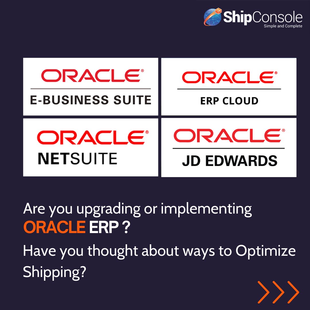 shipconsole's tweet image. Explore the game-changing differences between ShipConsole and traditional carrier software or custom solutions.
Know more at: shipconsole.com
#oracleebs #oracleerpcloud #erpcloud #oraclenetsuite #jdedwards #customsolutions #shippingsoftware #shipconsole #oracleshipping