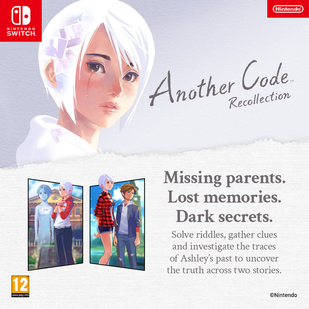 Gameline - Find the truth! Another Code Recollection Find the truth in two  fully enhanced mystery adventures centering around a young girl named  Ashley in Another Code: Recollection. --PRICE-- Title: Nintendo Switch