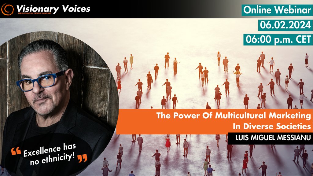 Join us for 'The Power of Multicultural Marketing in Diverse Societies' event on February 6th. Explore the evolving marketing landscape with <a href="/LMMessianu/">Luis Miguel Messianu</a> , a renowned marketing expert and Berlin School Alum.

Register now to secure your spot: l8r.it/BMsJ