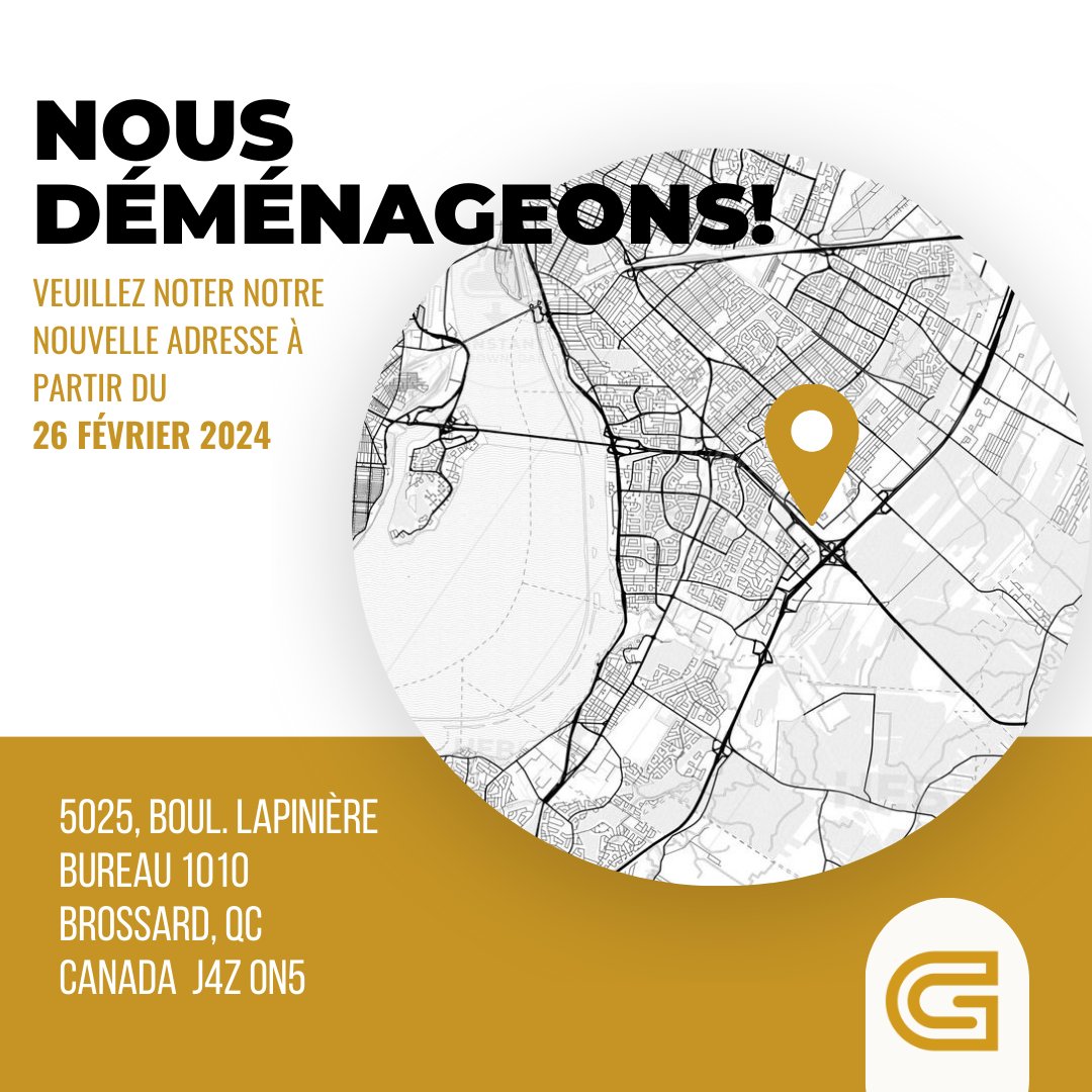GMining_'s tweet photo. Nous sommes ravis de vous annoncer une excellente nouvelle! Le 26 février 2024, G Services Miniers déménagera dans un nouvel espace de bureau moderne. 

#gservicesminiers #mines https://t.co/7VEQYgwkZX