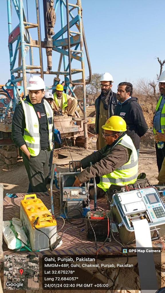 PRMSC_Official's tweet image. Mr. Asad Ullah, Project Director, PRSWSSP, conducted a follow-up visit on Site Progress at priority villages of Tehsil Kallar Kahar.

Mainly, workability of concrete was evaluated using *Slump Test* and was found within limits for 4000 Psi strength. 
#PRMSC #localgovernment