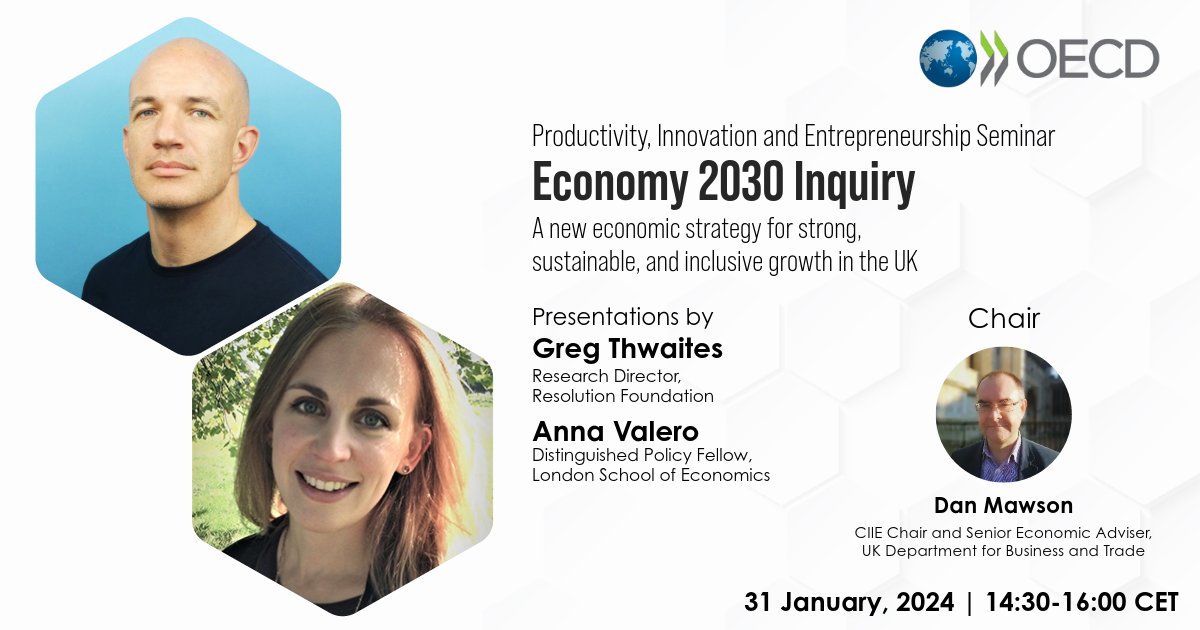 🗓️ Join us on 31 January for a webinar on the #Economy2030 Inquiry, exploring a fresh economic strategy for strong, sustainable and inclusive growth in the #UK🇬🇧🚀 🔗Register here 👉 bit.ly/42ilzkg