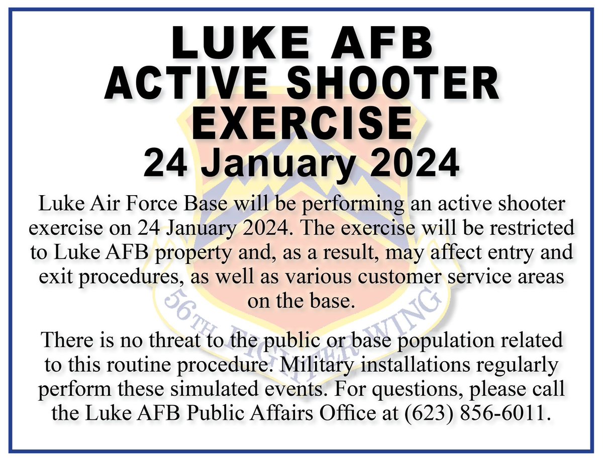 Luke Air Force Base (@LukeAFB) on Twitter photo 2024-01-24 16:04:53