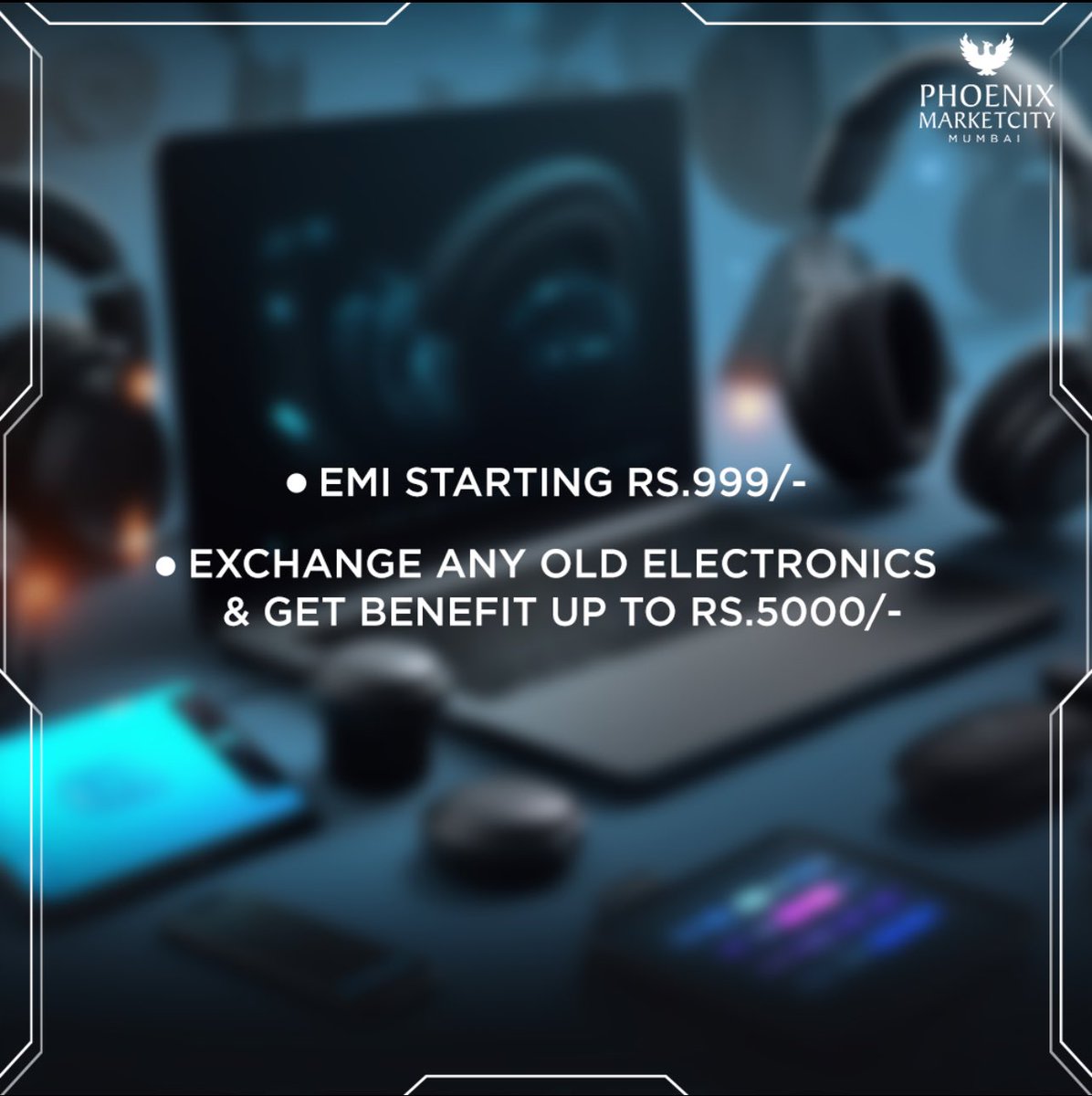 MarketcityKurla's tweet image. Charge up your tech dreams with high-voltage deals from @cromaretail.

Win an assured meal for 2 at @dobaraaindia on shopping worth Rs. 1 lakh or more. Plus, one lucky winner will stand a chance to win an MG HECTOR SMART EX!

See you at #PhoenixMarketcityMumbai!

#ElectronicsFest