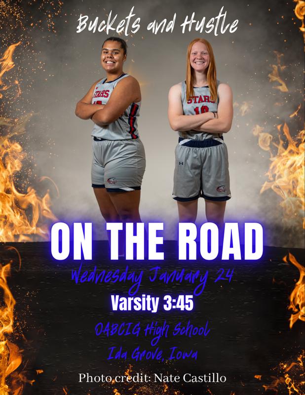 "On the road again. Just can't wait to get on the road again. The life I love is playing basketball with my friends. And I can't wait to get on the road again."
Your North Stars hit the road today for an early one in Ida Grove! 3:45!