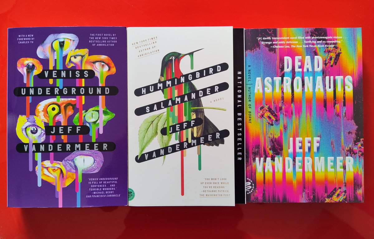 jeffvandermeer's tweet image. ICYMI, @mcdbooks / @PicadorUSA created amazing trade paper covers for a loose thematic ecological / climate change triptych of mine: Veniss Underground, Hummingbird Salamander, and Dead Astronauts. Each also grapples more explicitly than my other work w the minds of animals. 1/?