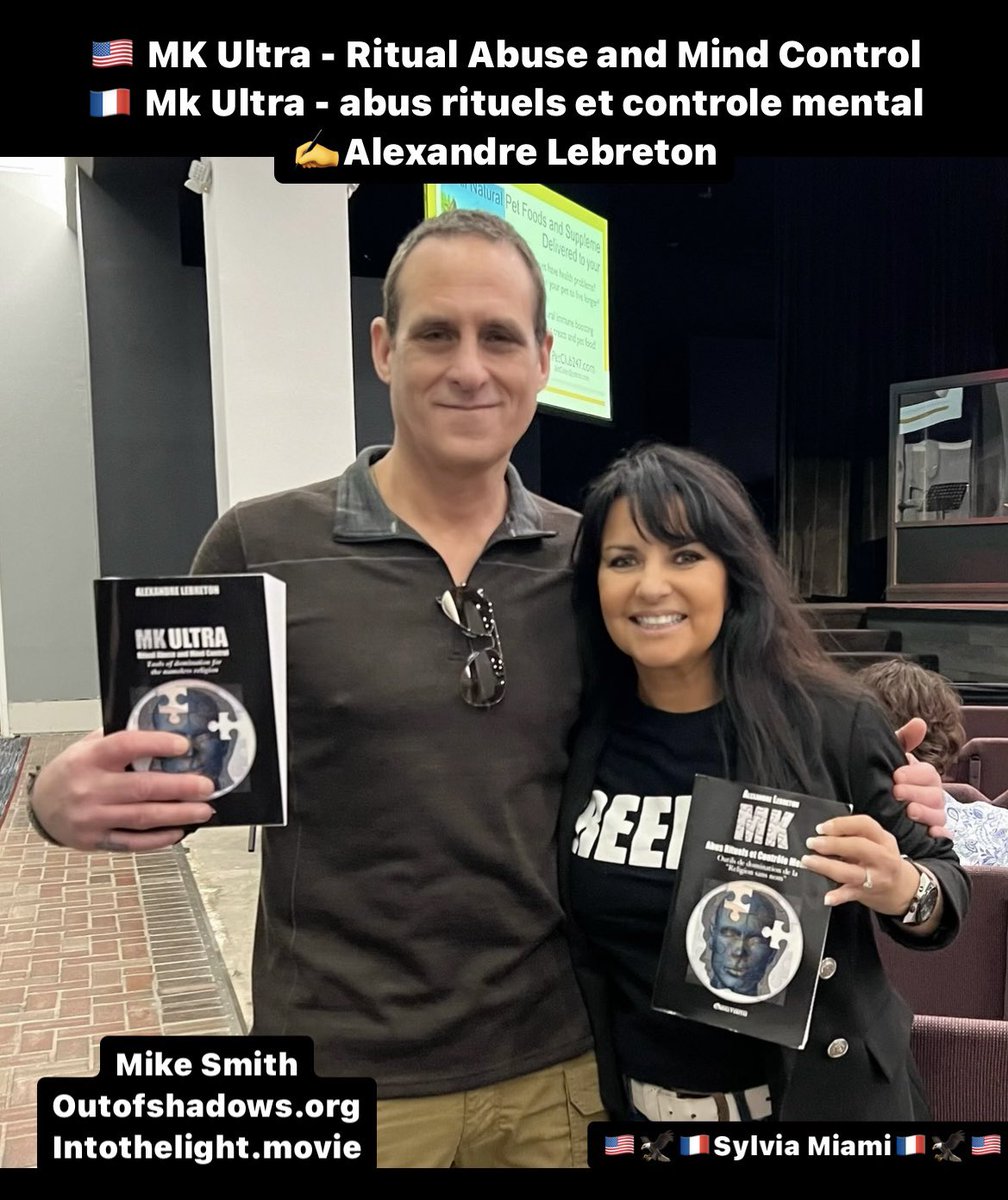 sylviamiami1776's tweet photo. 🇫🇷🔥✍️📚Alexandre Lebreton « MK - Abus Rituels & Contrôle Mental….

🔴 C’est avec un immense plaisir que j’ai remis, entre les mains de Mike Smith @Crux41507251 (Out of Shadows & https://t.co/Nn575bGg7j ) et de @LizCrokin ,  le livre d’Alexandre Lebreton @mk_polis une œuvre inégalée explorant le MK Ultra, les rituels sataniques, les différentes formes de manipulation, ect… (✅Lire 4ème de couverture en copie d’écran ci-dessous, 📚disponible en français & en anglais). ⚠️Il lui a fallu 14 ans de recherches et 2 ans d’écriture pour nous offrir ce précieux ouvrage publié en 2016.

🔴Pourquoi était-il intéressant de leur remettre cet ouvrage ? Car les recherches extrêmement poussées et détaillées d’Alexandre corroborent ce qu’exposent « Out of Shadows » et « Into the Light » depuis des années. Into the Light met plus précisément en lumière la manipulation psychologique dans les médias et les masses. Vous y trouverez des experts en opérations psychologiques et en manipulation des médias grand public tels que le @GenFlynn , @laralogan , @briangamble_v1 , le Dr Keith Rose @TheScalpeledge , @boonecutler et Mike Smith @Crux41507251 . 
Ce documentaire apporte un point de vue impartial sur le contrôle exercé par des opérations psychologiques. N’ayons pas peur de défendre la vérité en la partageant…‼️

🔴 Prochainement, je vous partagerai mes dernières interviews exclusives avec Mike Smith, Liz Crokin et Brian Gamble qui exposent ces sujets depuis des années… 

🔴 Voir ou revoir mon Interview Exclusive avec Mike Smith. Dans le descriptif, vous y trouverez TOUS les LIENS IMPORTANTS⚠️ ➡️✅ https://t.co/2kt1yvzomz .

🔴 Je vous encourage vivement à vous procurer le livre d’Alexandre Lebreton si ce n’est pas déjà fait : 

📚 Link to find the book en English Alexandre Lebreton - MK Ultra - Ritual Abuse and Mind Control: Tools of domination for the nameless religion https://t.co/SXfjMNm52R

📚 Lien pour trouver le livre en français Alexandre LeBreton - MK Ultra - https://t.co/FESYvzR9KS

📚 Lien du blog d’Alexandre Lebreton  https://t.co/VmdrNtfNZz 

🇺🇸🔥✍️📚I had the immense pleasure of handing over Alexandre Lebreton’s book to Mike Smith (Out of Shadows & https://t.co/Nn575bGg7j) and Liz Crokin. This unparalleled work delves into MK Ultra, satanic rituals, various forms of manipulation, etc. (✅Read the back cover in the screenshot below, 📚available in French & English). ⚠️It took him 14 years of research and 2 years of writing to present this precious work published in 2016.

🔴Why was it interesting to give them this book? Alexandre’s extremely thorough and detailed research corroborates what “Out of Shadows” and “Into the Light” expose. “Into the Light” specifically highlights psychological manipulation in media and the masses. You’ll find experts in psychological operations and mainstream media manipulation such as General Michael Flynn, Lara Logan, Brian Gamble, Dr. Keith Rose, Boone Cutler, and Mike Smith. This documentary provides an impartial perspective on the control exerted by psychological operations. Let’s not be afraid to defend the truth by sharing it…

🔴 Soon, I’ll share my latest exclusive interviews with Mike Smith, Liz Crokin, and Brian Gamble, who have been addressing these issues for years…

⚠️ Link to find the book above ⬆️ 

🇺🇸🦅🇫🇷 Sylvia Miami 🇫🇷🦅🇺🇸

🔴 N’oubliez pas de vous abonner à mon nouveau compte Twitter (le 4ème 😅) ✅ https://t.co/6fMhcncOkw

🔴 Tous mes liens en un seul clic, suivez-moi / All my links in one click, follow me ✅ https://t.co/c55iTiekh0

Merci 
@mk_polis
@ALFPedopolis @Pedopolis pour votre fantastique travail d’éveil 🙏

🔴 Même si mes # sont complètement invisibilisés, je continue à les utiliser 😉

#sylviamiami 
#Mkultra #manipulationdesmasses #manipulation #mindkontrol 
#outofshadows 
#intothelight 
#brushfires