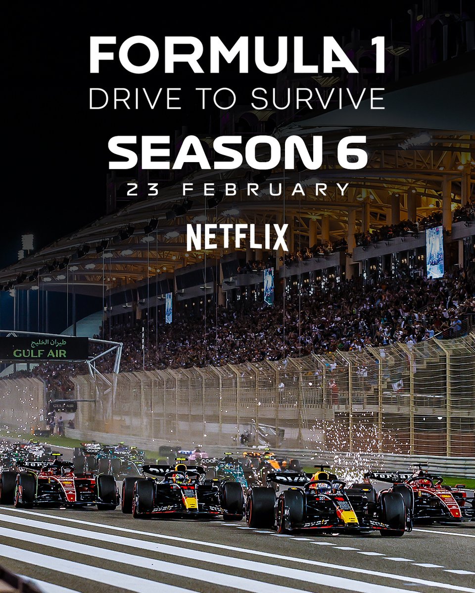 We know you’ve been waiting for this one… 🍿

Season 6 of Drive To Survive - landing 23 February on @Netflix 📺

#F1 #DriveToSurvive