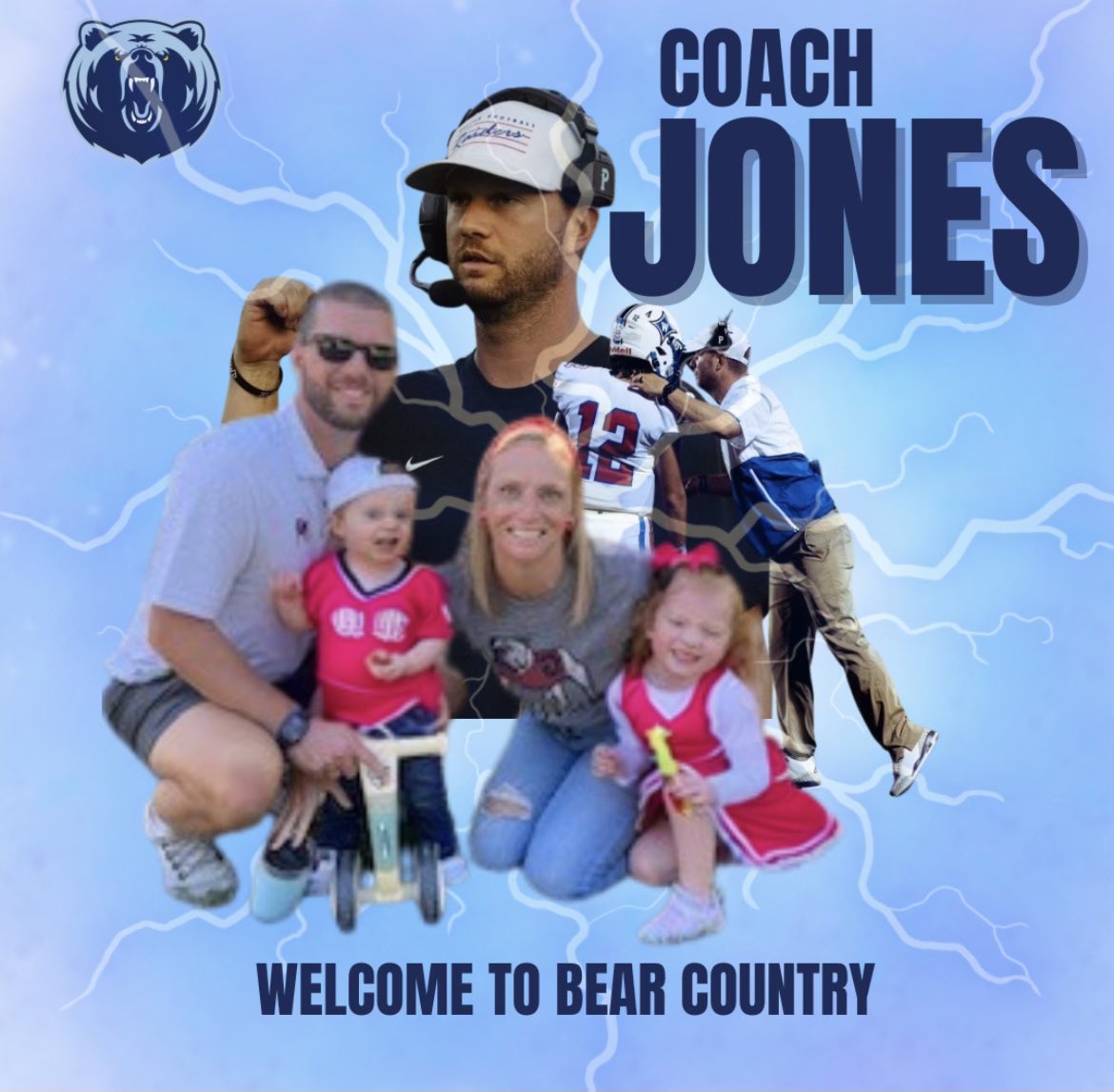 Thrilled to welcome @CoachTylerJones & his family to 🐻Country‼️@AgansPrincipal @LGlenn_FCS_AD @cambridgefb