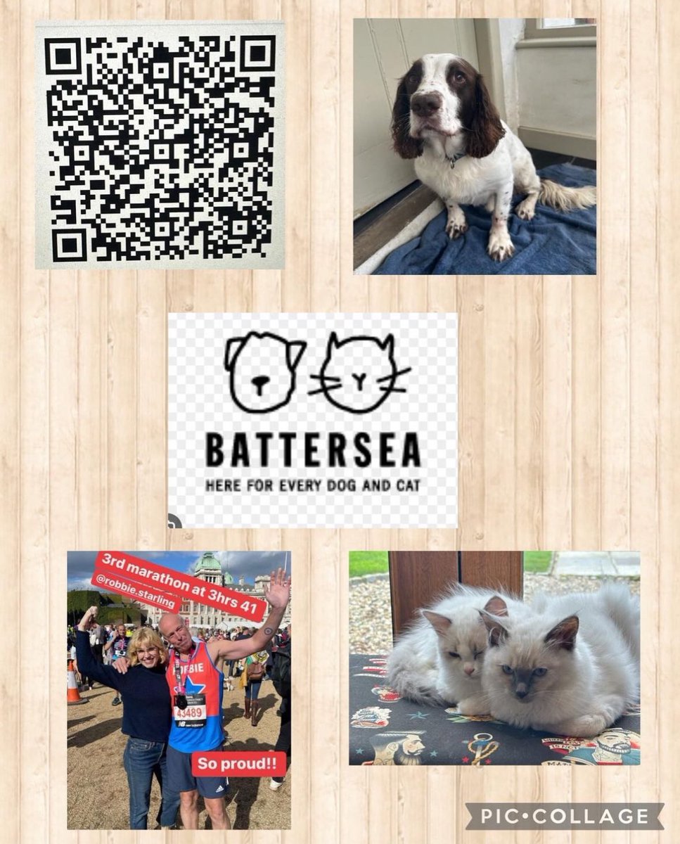 Honoured &amp; proud to be running the London Marathon for the amazing <a href="/Battersea_/">Battersea</a> please if you can donate to my page on the link or QR below. Thank you 🙏 <a href="/LondonMarathon/">TCS London Marathon</a> #dogs #cats
justgiving.com/page/robbie-st…