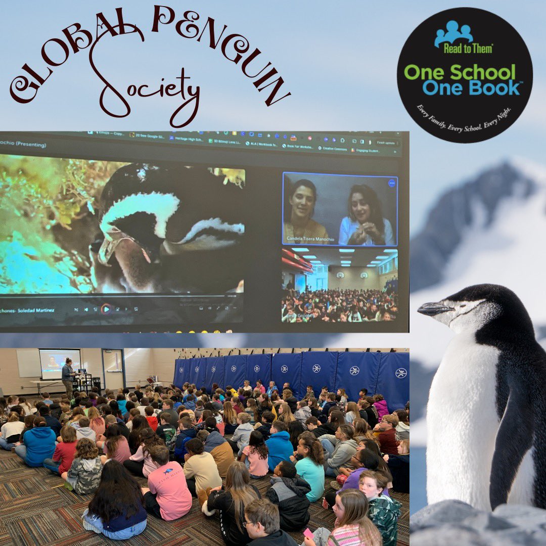 Our 4th/5th students spoke w/ 2 🐧 scientists today…from all the way in Argentina! We’re connecting science standards to our "One School, One Book" event. Thanks, @PENGUINS_GPS ! 
#oneschoolonebook #nesreads #NESrocks #NEShawks #penguins
