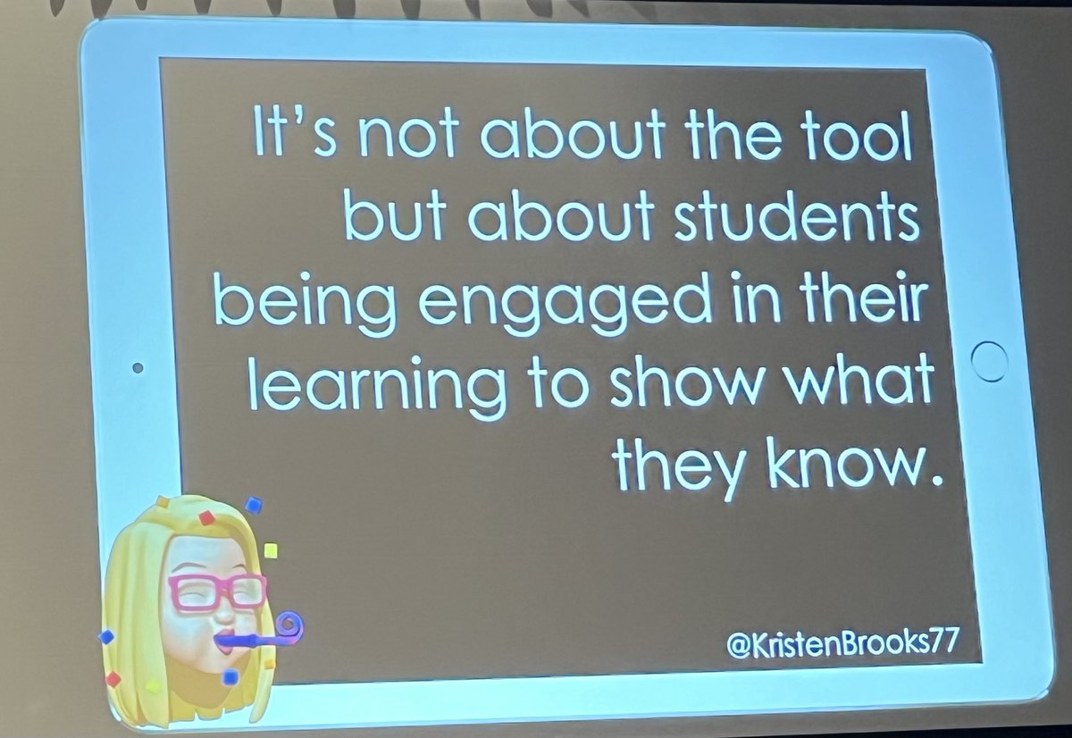 ck_binford's tweet photo. I need this on a poster! Great reminder about where the focus should be when using edtech!! https://t.co/mjsnY99Pj0