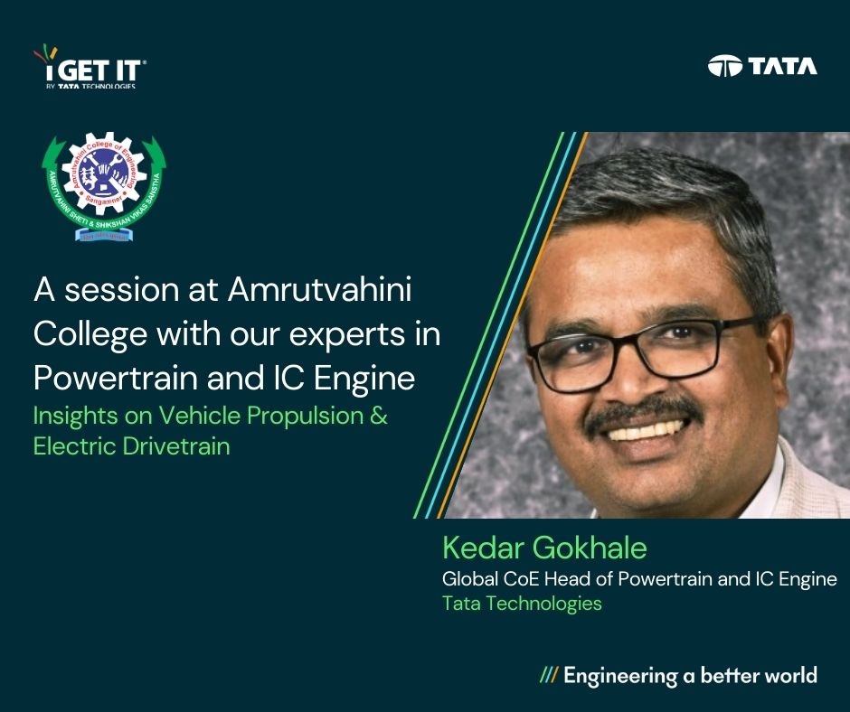 myiGETIT's tweet image. Engaging Session at Amrutvahini College of Engineering! iGET IT&apos;s EngAge program, led by Kedar Gokhale, explores vehicle propulsion and electric drivetrain insights. Shaping future engineers with commitment and brilliance! 🚗🔧🌐 #iGETITEngAge #EngineeringFuture