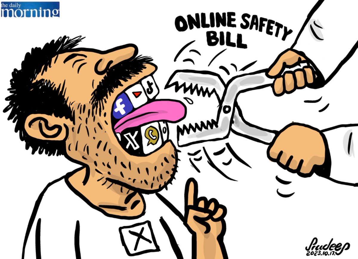 The Online Safety Bill passed in Parliament with amendments. #SriLanka #OnlineSafetyBill #cartoon