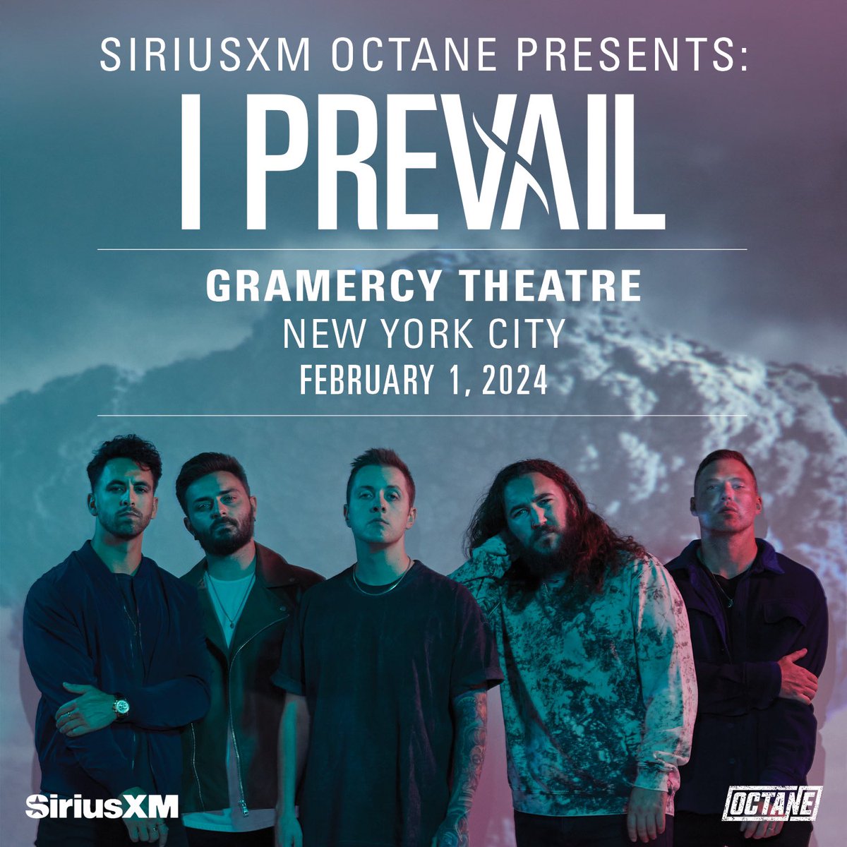 NEW YORK CITY - We’re playing an exclusive, intimate show at the Gramercy Theatre on February 1st presented by @SiriusXMOctane. Tickets available at concerts.livenation.com/i-prevail-new-…