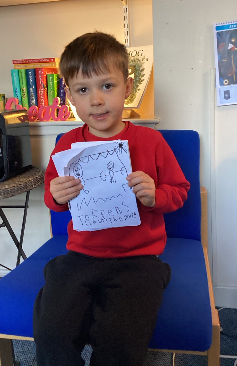 UplawmoorPS's tweet photo. I had a lovely visit today from one of our very talented children or should I say author. He came to show me the book that he created with his own words and pictures. It was a funny story which made us both laugh 📖📝🌟#futureauthor @jk_rowling https://t.co/GHAEUhm0as