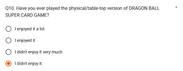 SofaKinGoodLoL's tweet photo. @dbfw_cardgameEN Whoever made this survey was probably half asleep https://t.co/Wf6zH2IlzX